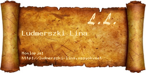 Ludmerszki Lina névjegykártya
